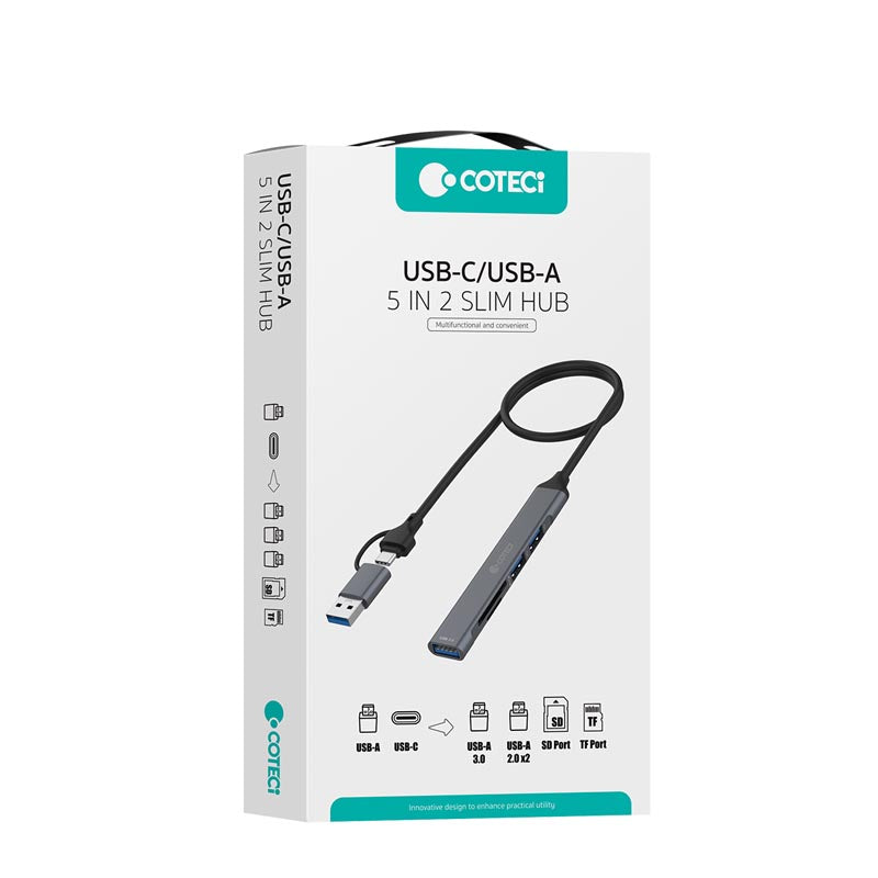 COTECi USB-C/A to USB-A 3.0 / 2 x USB-A 2.0 / SD2.0 / TF 2.0
