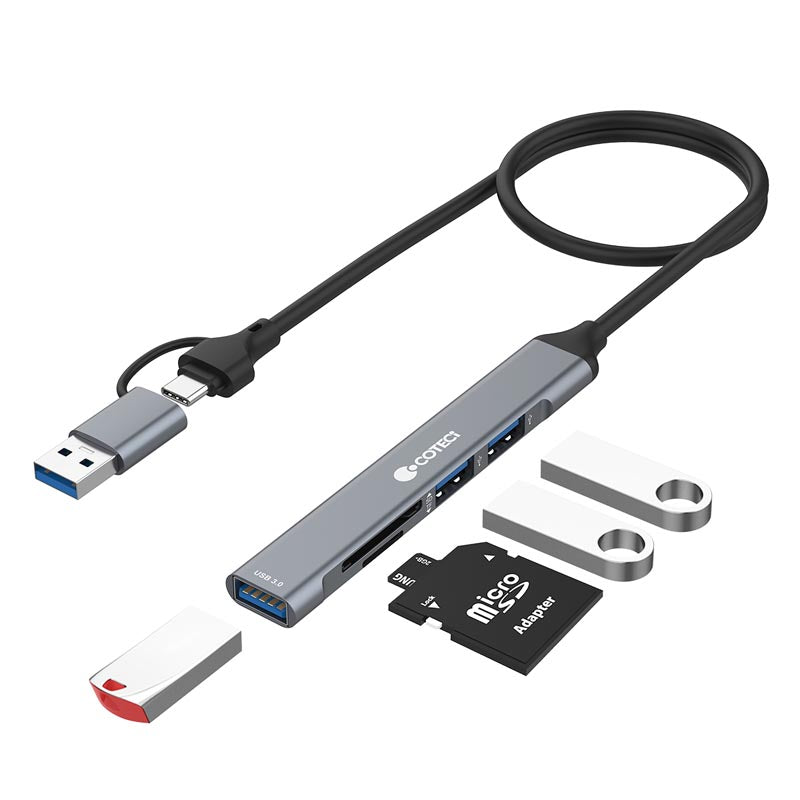 COTECi USB-C/A to USB-A 3.0 / 2 x USB-A 2.0 / SD2.0 / TF 2.0