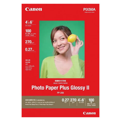 Canon PP-208 4x6-inch Photo Paper Plus Glossy (100 Sheets)