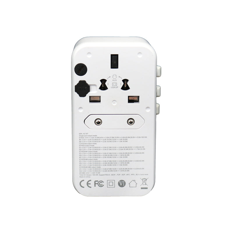 Valore PD100W Universal Travel Adaptor (AC187) - White
