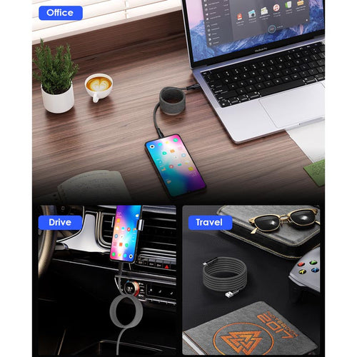 Valore CA-002 USB-A to USB-C Magnetic Cable (Black)