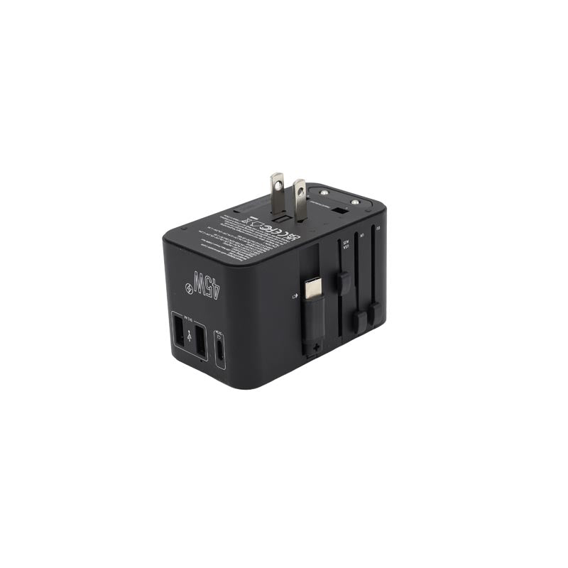 Valore PD45W Universal Travel Adaptor with Retractable Cable (UTA-001)