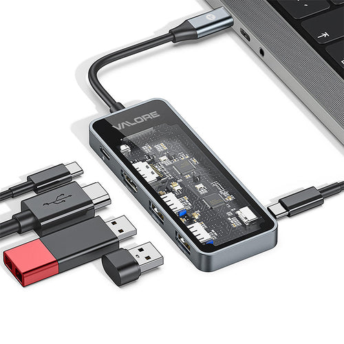 Valore 5-in-1 USB-C Transparent Hub (MH-006)