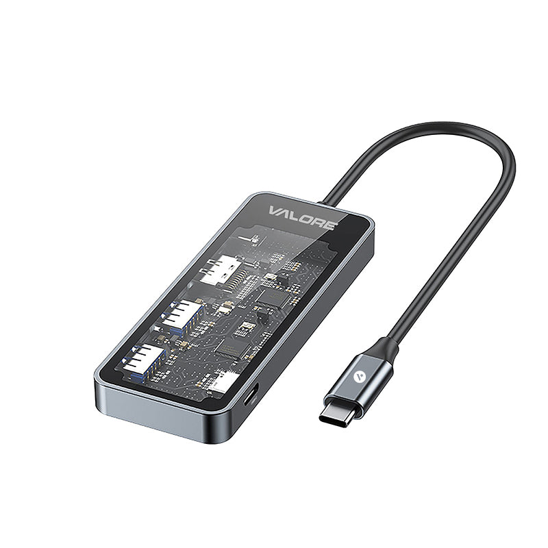 Valore 5-in-1 USB-C Transparent Hub (MH-006)