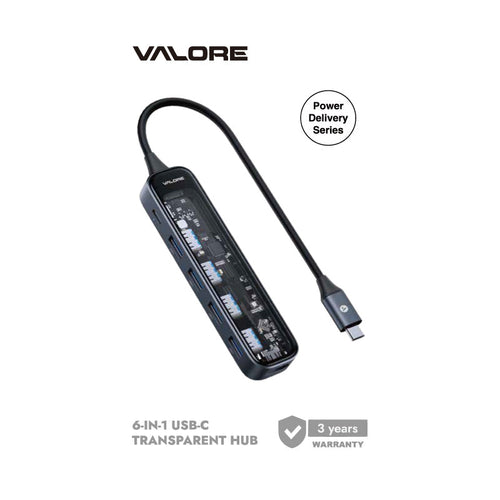 Valore 6-in-1 USB-C Transparent Hub (MH-010)