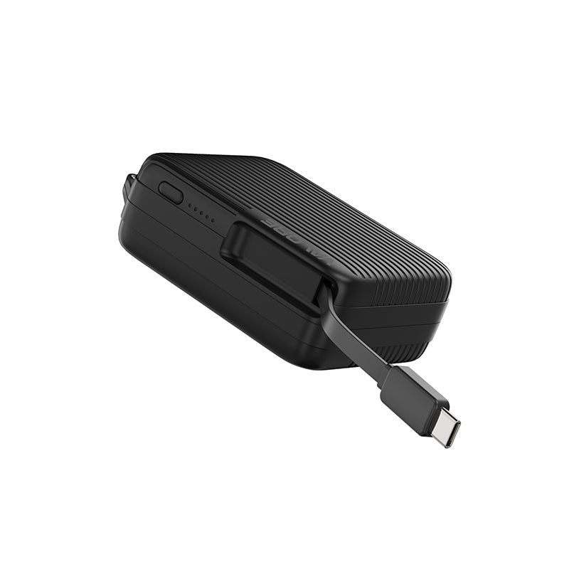 Valore PD30W 10000mAh Retractable Cable Powerbank CCC Certified (PD45) - Black