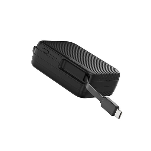 Valore PD30W 10000mAh Retractable Cable Powerbank CCC Certified (PD45) - Black