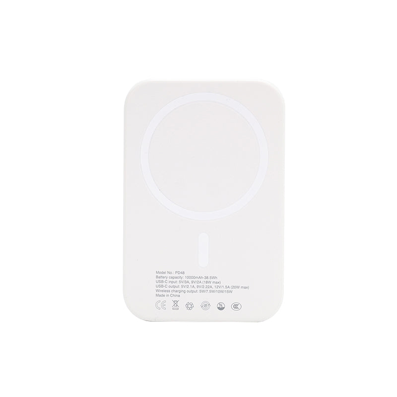 Valore PD20W 10000mAh Wireless Charging Power Bank White (PD48)