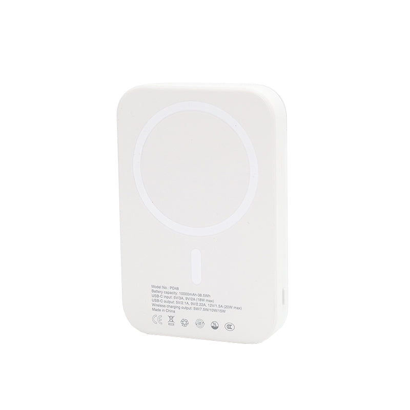 Valore PD20W 10000mAh Wireless Charging Power Bank White (PD48)