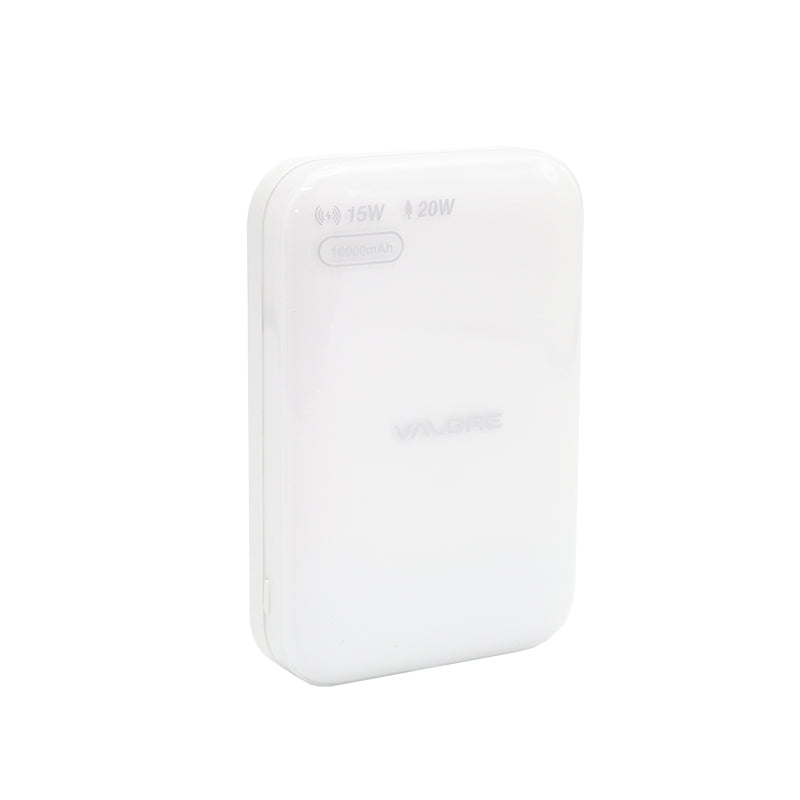 Valore PD20W 10000mAh Wireless Charging Power Bank White (PD48)