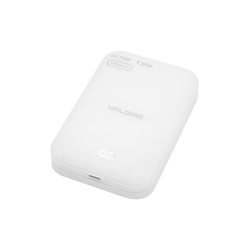 Valore PD20W 10000mAh Wireless Charging Power Bank White (PD48)