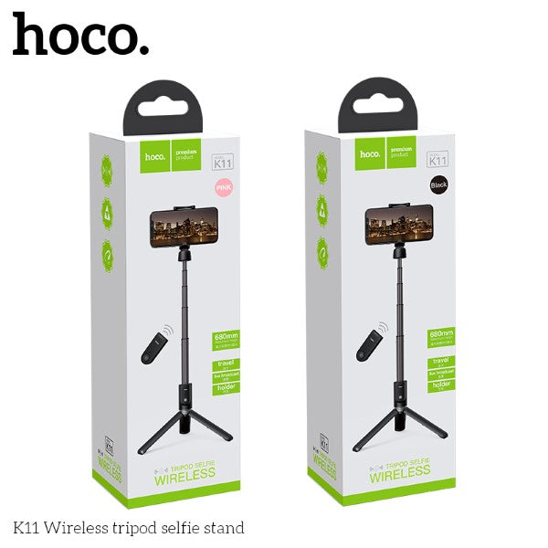 Hoco K11 Wireless Tripod Selfie Stand (Black)