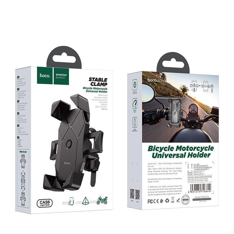 Hoco CA58 Light Ride one-Button Bicycle Motorcycle Universal Holder