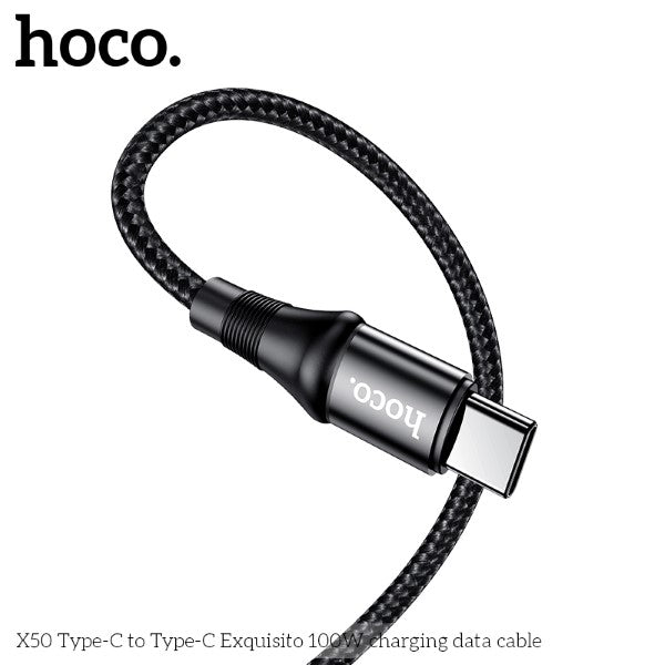Hoco X50 100W Type-C to Type-C Cable 1M (Black)