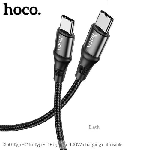 Hoco X50 100W Type-C to Type-C Cable 1M (Black)