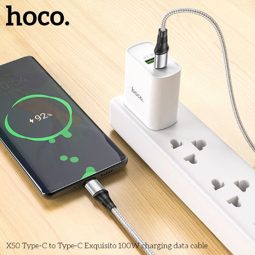 Hoco X50 100W Type-C to Type-C Cable 1M (Black)