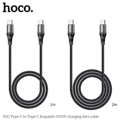 Hoco X50 100W Type-C to Type-C Cable 1M (Black)