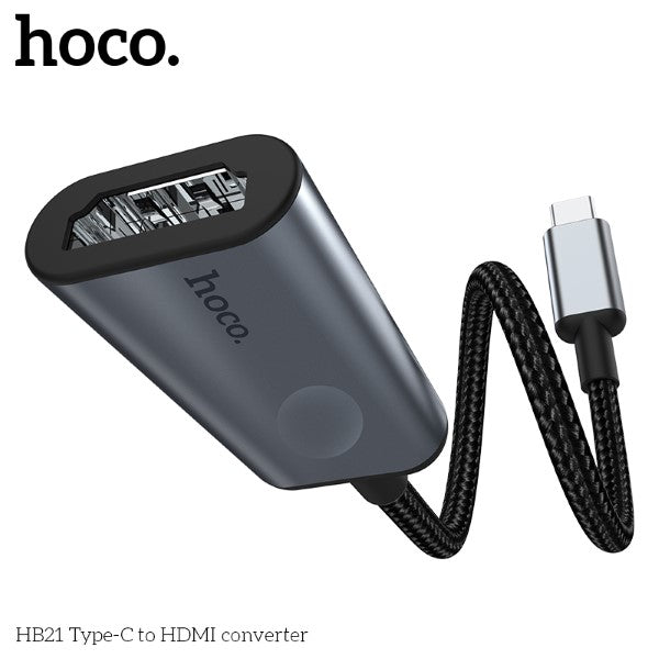 Hoco HB21 Type-C to HDMI Converter (Grey)