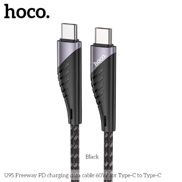 Hoco U95 PD 60W Type-C to Type-C Cable (Black)