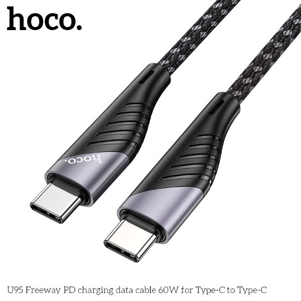 Hoco U95 PD 60W Type-C to Type-C Cable (Black)