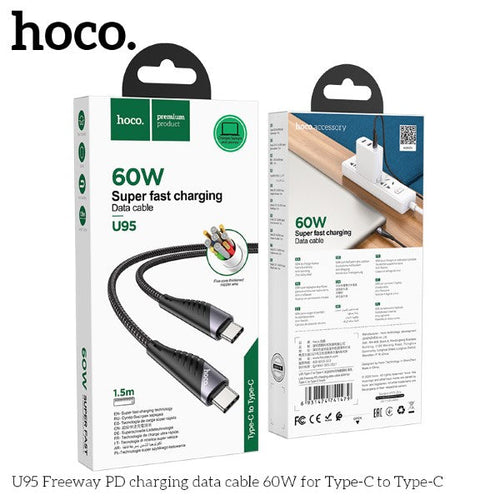 Hoco U95 PD 60W Type-C to Type-C Cable (Black)