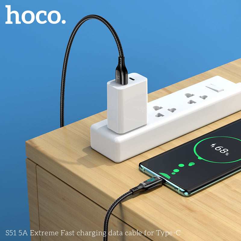 Hoco S51 USB-A to USB-C 5A FastCharging Cable