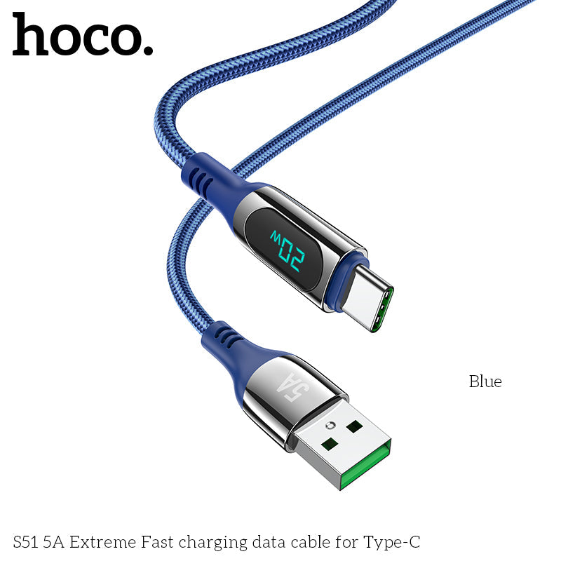 Hoco S51 USB-A to USB-C 5A FastCharging Cable