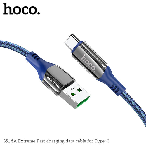 Hoco S51 USB-A to USB-C 5A FastCharging Cable
