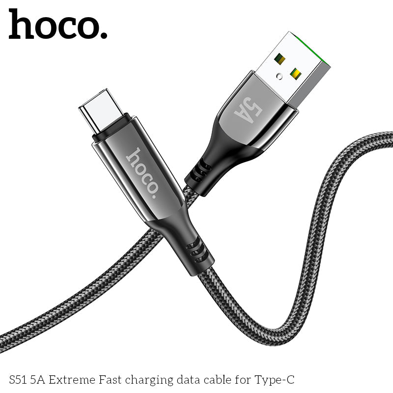 Hoco S51 USB-A to USB-C 5A FastCharging Cable