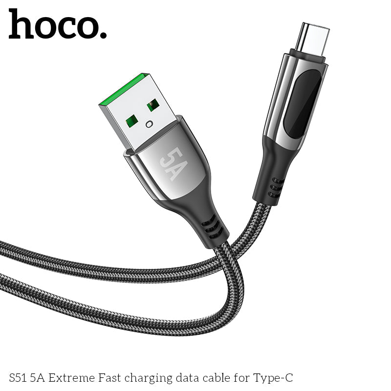 Hoco S51 USB-A to USB-C 5A FastCharging Cable