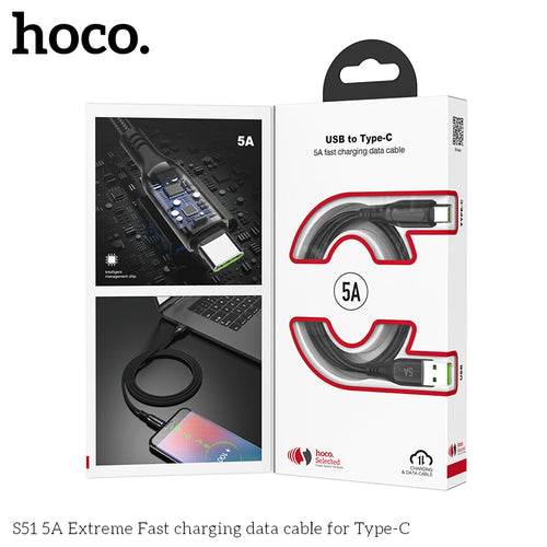 Hoco S51 USB-A to USB-C 5A FastCharging Cable