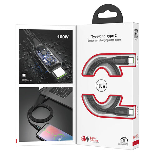 Hoco S51 100W Extreme Type-C to Type-C Cable Black