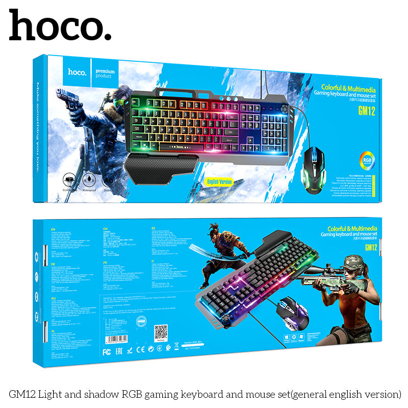 Hoco GM12 RGB Wired Gaming Keyboard & Mouse