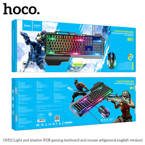 Hoco GM12 RGB Wired Gaming Keyboard & Mouse