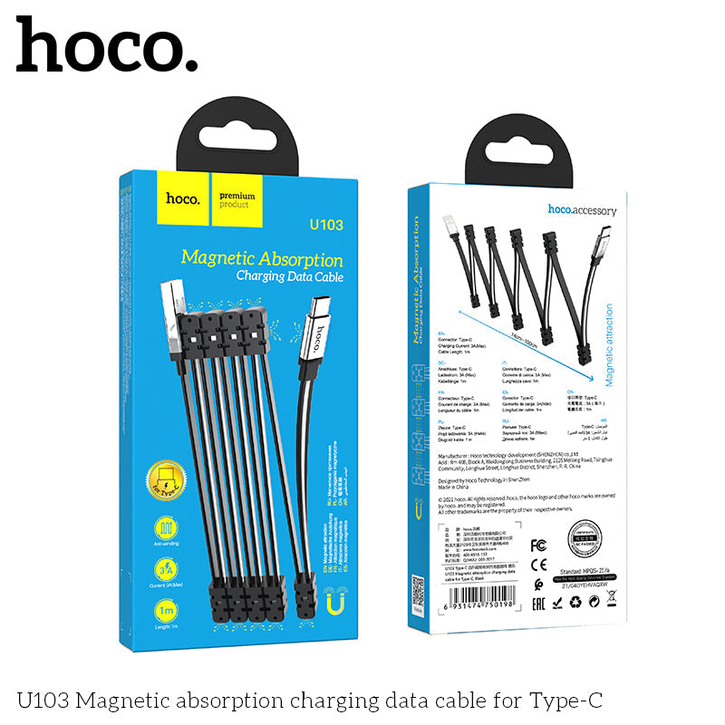 Hoco U103 Magnetic USB-A to USB-C Charging Cable