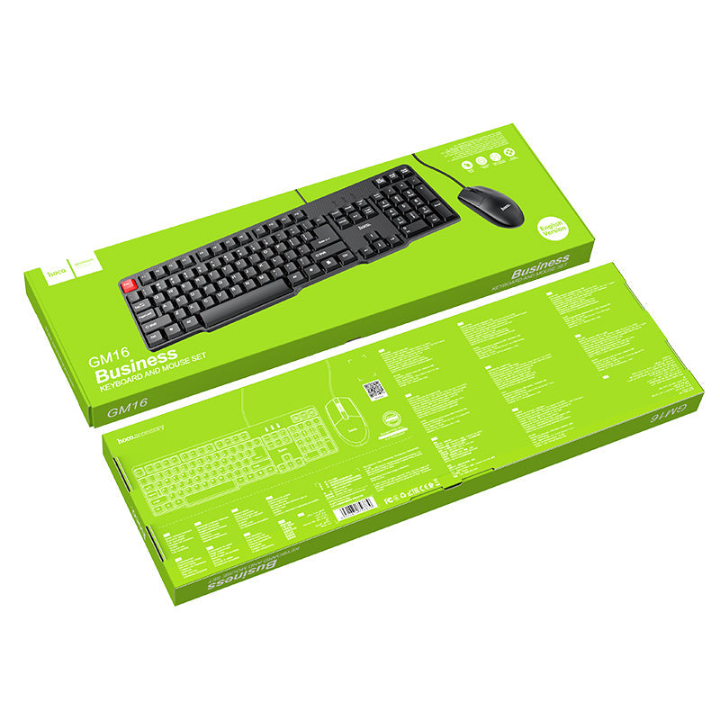 Hoco GM16 Business keyboard and mouse set(English Version)
