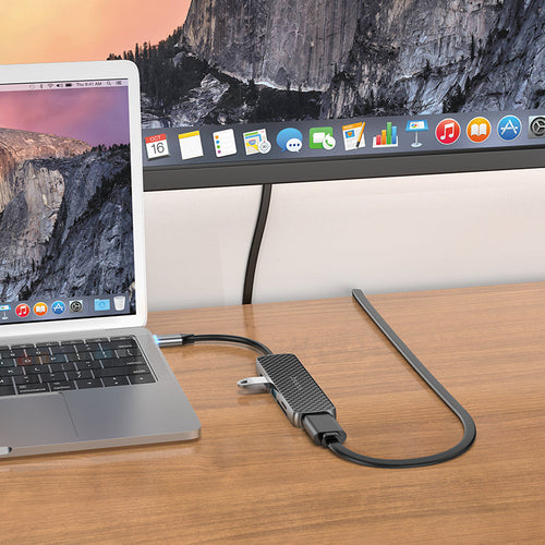 Hoco HB24 Easy display Type-C multifunction adapter(HDMI+USB3.0+USB2.0+SD+TF+PD)