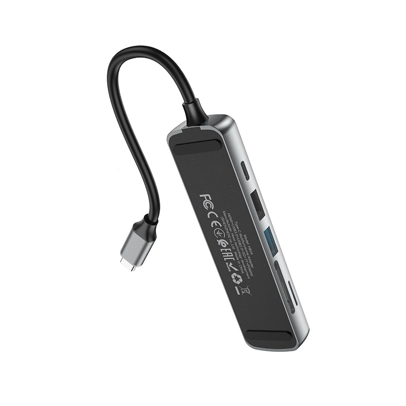 Hoco HB24 Easy display Type-C multifunction adapter(HDMI+USB3.0+USB2.0+SD+TF+PD)
