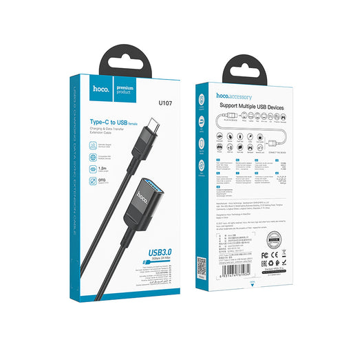 Hoco U107 Type-C male to USB female USB3.0 charging data sync  extension cable