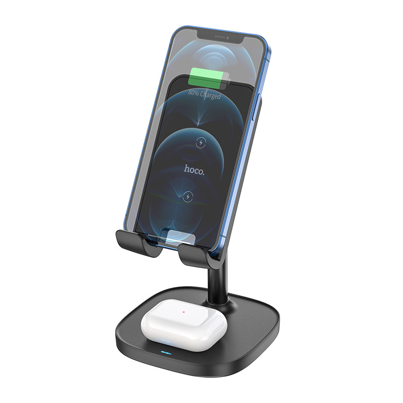 Hoco CW37 Thorough 2-in-1 stand with wireless fast charging