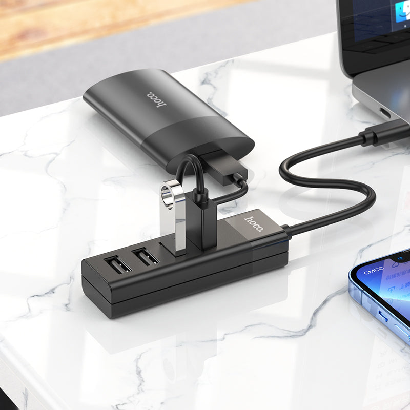 Hoco HB25 Easy Mix 4-in-1 Converter (Type-C to USB3.0+USB2.0*3)
