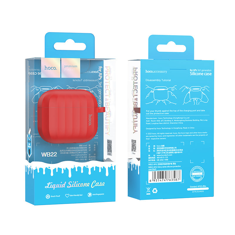 Hoco WB22 APs3 Glory Series Silicone Protective Case (Red)