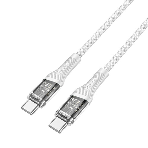 Hoco U111 Transparent Discovery Edition 60W Charging Data Cable Type-C to C