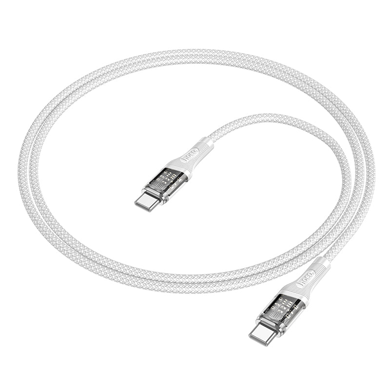 Hoco U111 Transparent Discovery Edition 60W Charging Data Cable Type-C to C