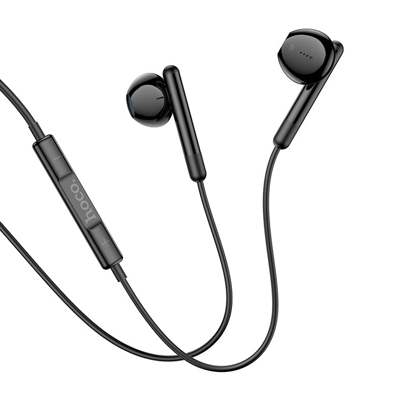 Hoco M93 Type-C Joy Wire-Controlled Digital Earphones with Microphone (Black)