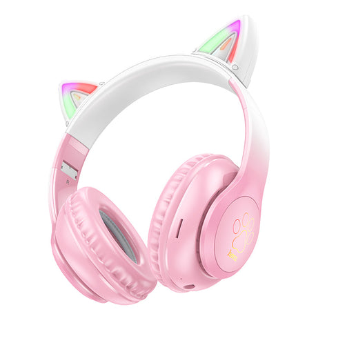 Hoco W42 Cat Ears Over-Ear BT Headphones (Cherry Blossom)
