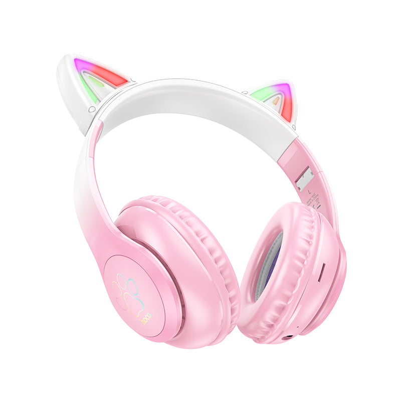 Hoco W42 Cat Ears Over-Ear BT Headphones (Cherry Blossom)