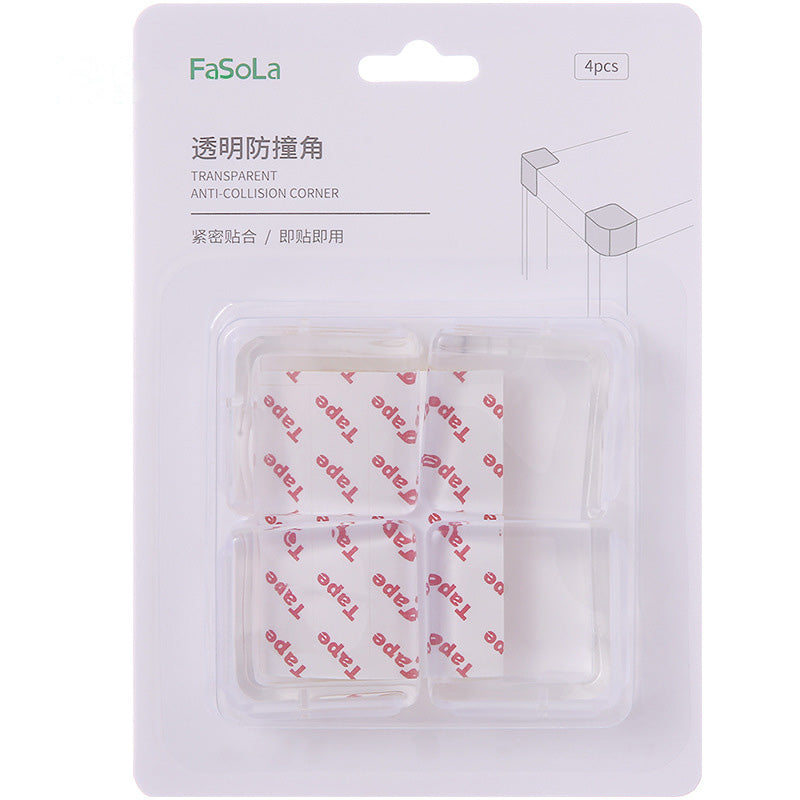 Fasola Transparent Anti-collision Corner Protector 4in1