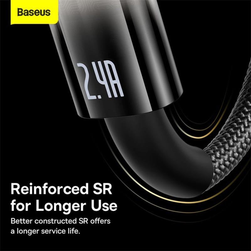 Baseus Explorer Auto Off Fast Charging USB to C 100W 1M Blk