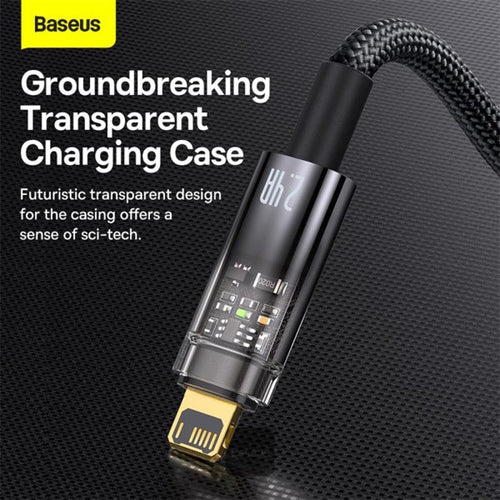 Baseus Explorer Auto Off Fast Charging USB to C 100W 1M Blk